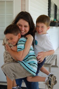 Teacher and Students Celebrate The First Day