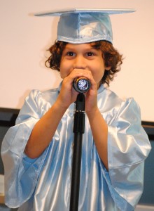 Kindergarten Student Shares Speech And Poem