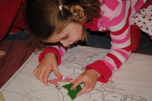 Primary Student Explores Geography With Hands on Learning