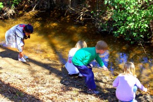 Students Explore Creek at Five Oaks Academy